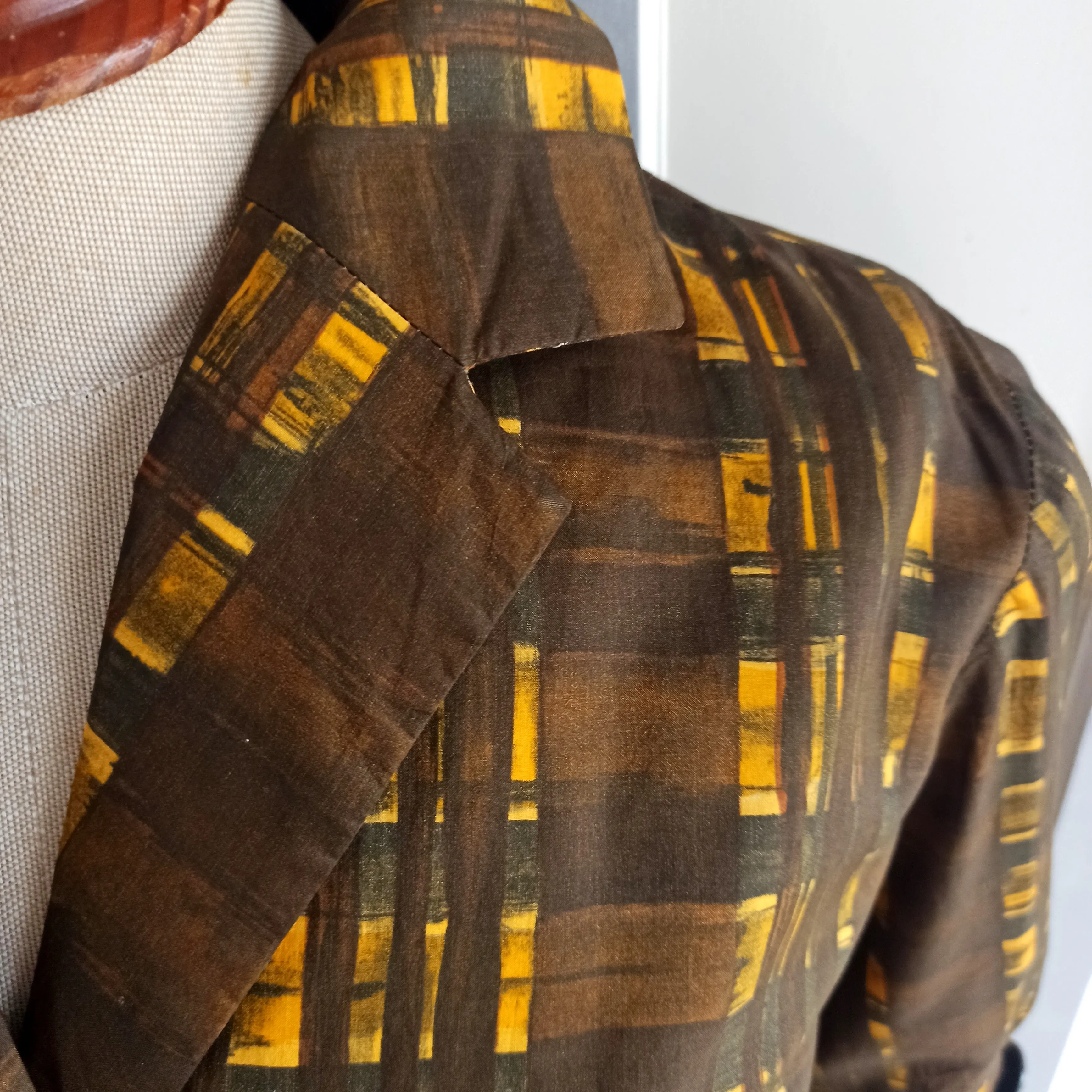 1950s 1960s - Gorgeous Soft Cotton Abstract Dress - W29 (74cm)