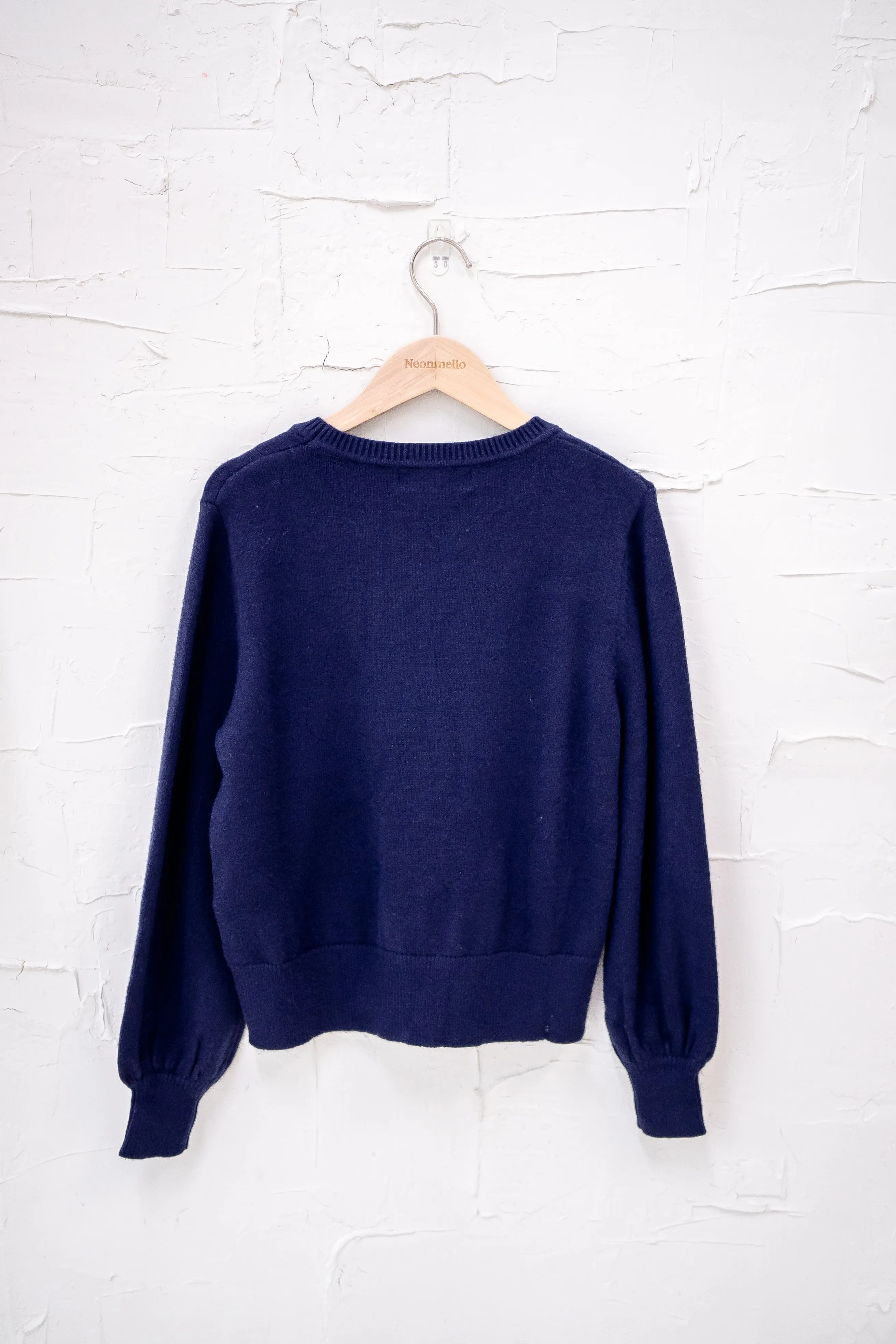 ALLURE RIBBON SWEATER IN NAVY