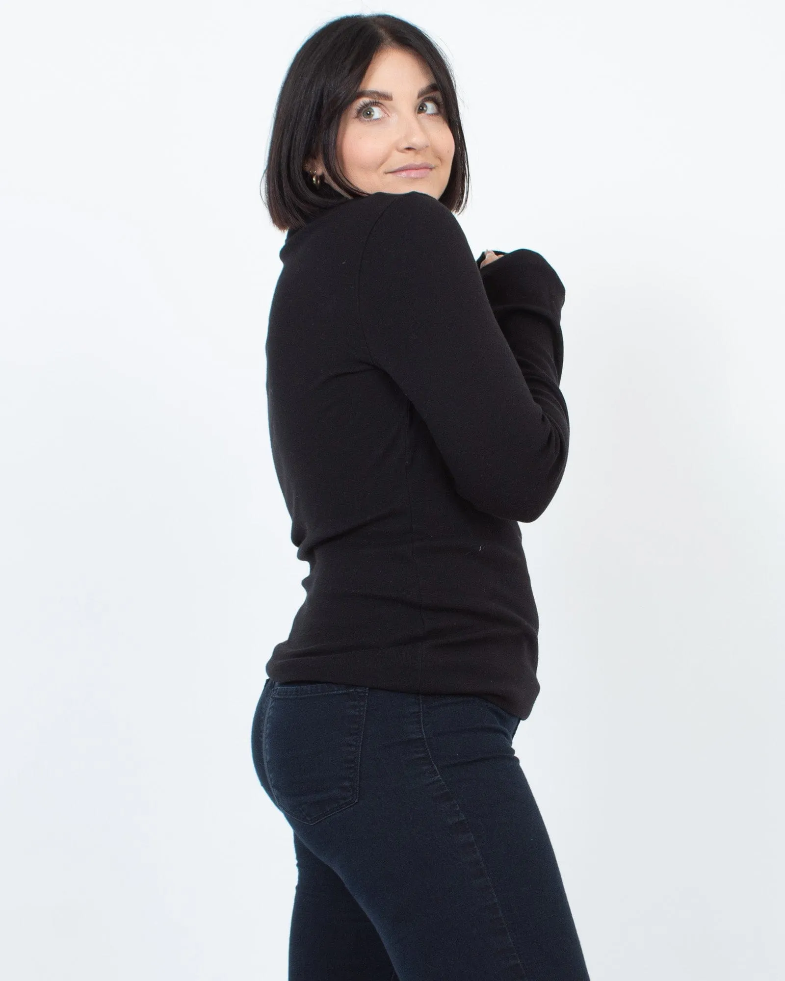 Black Turtleneck Top