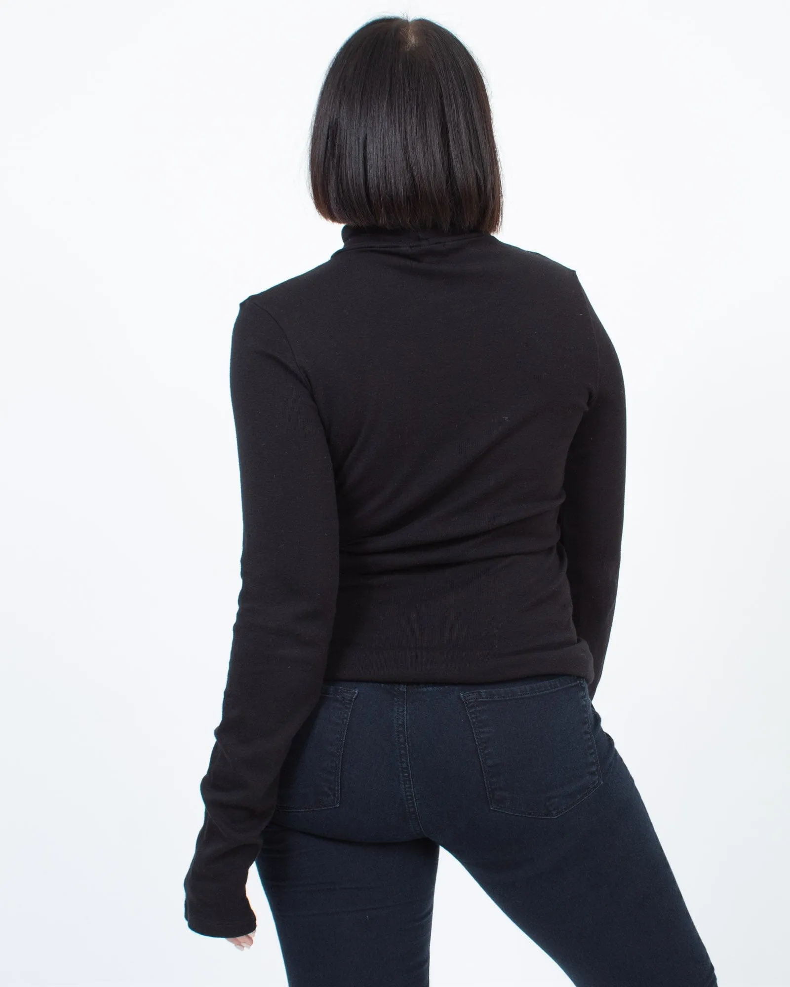 Black Turtleneck Top
