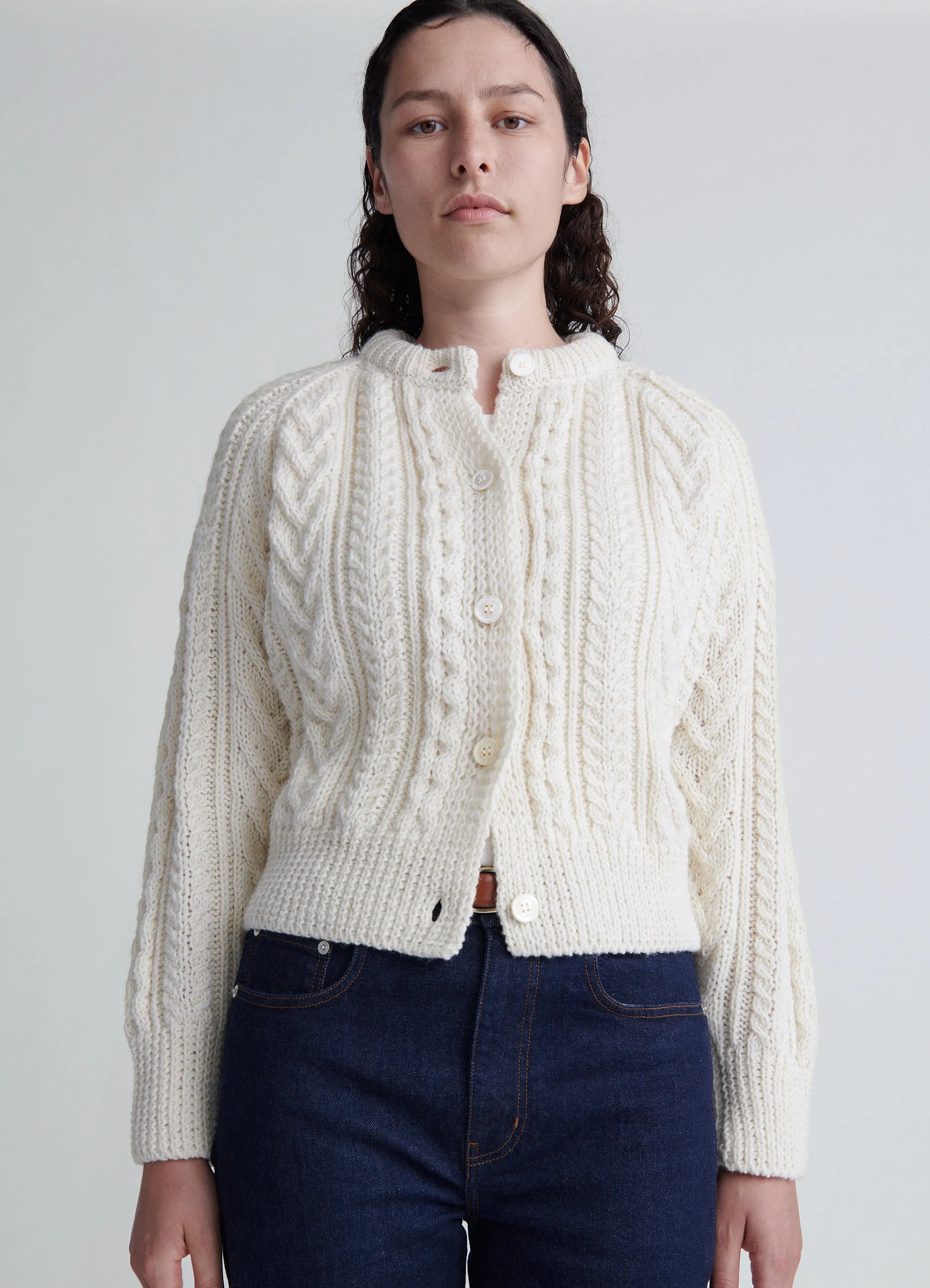 Eske Aran Cardigan in Natural