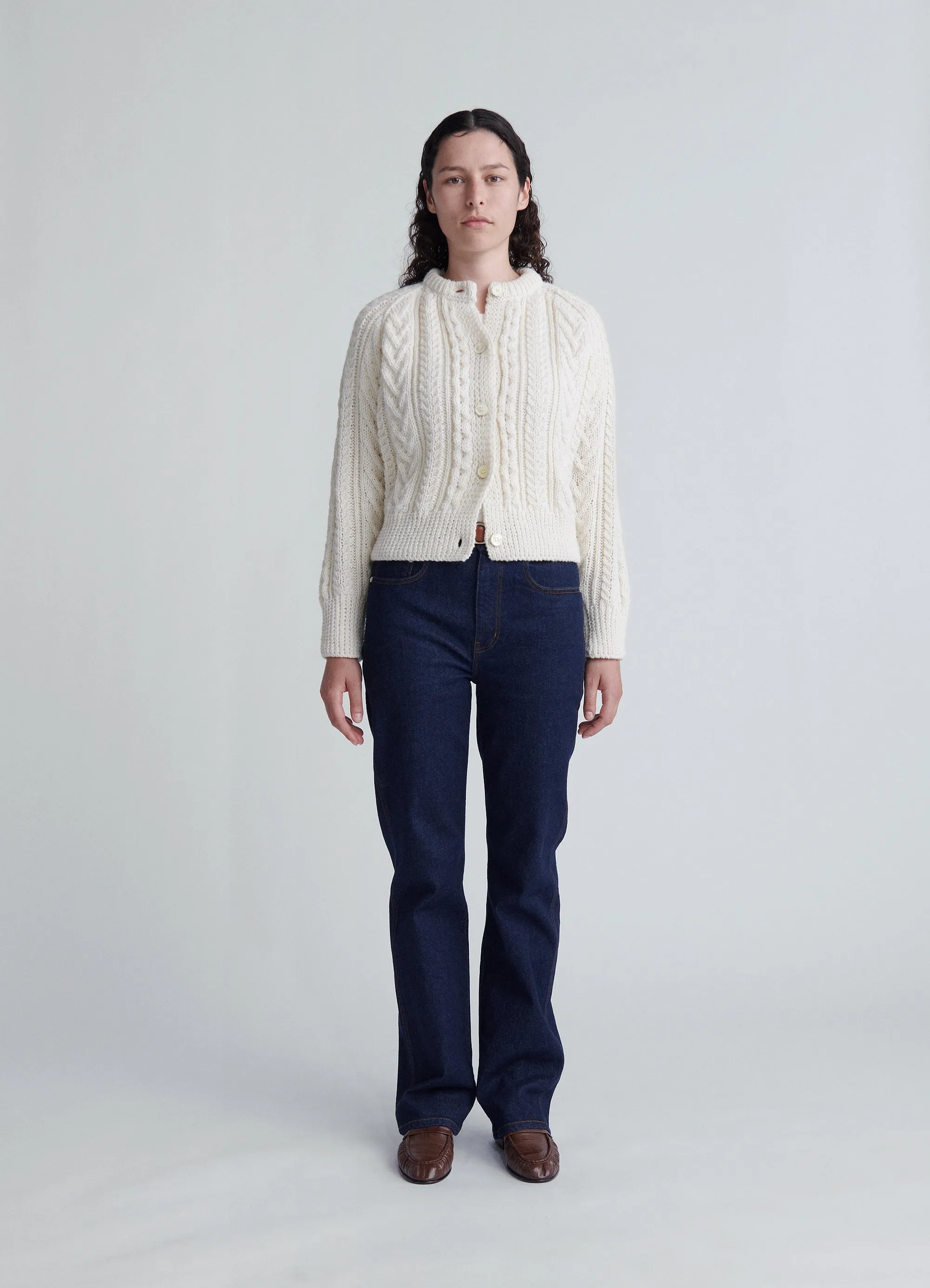 Eske Aran Cardigan in Natural