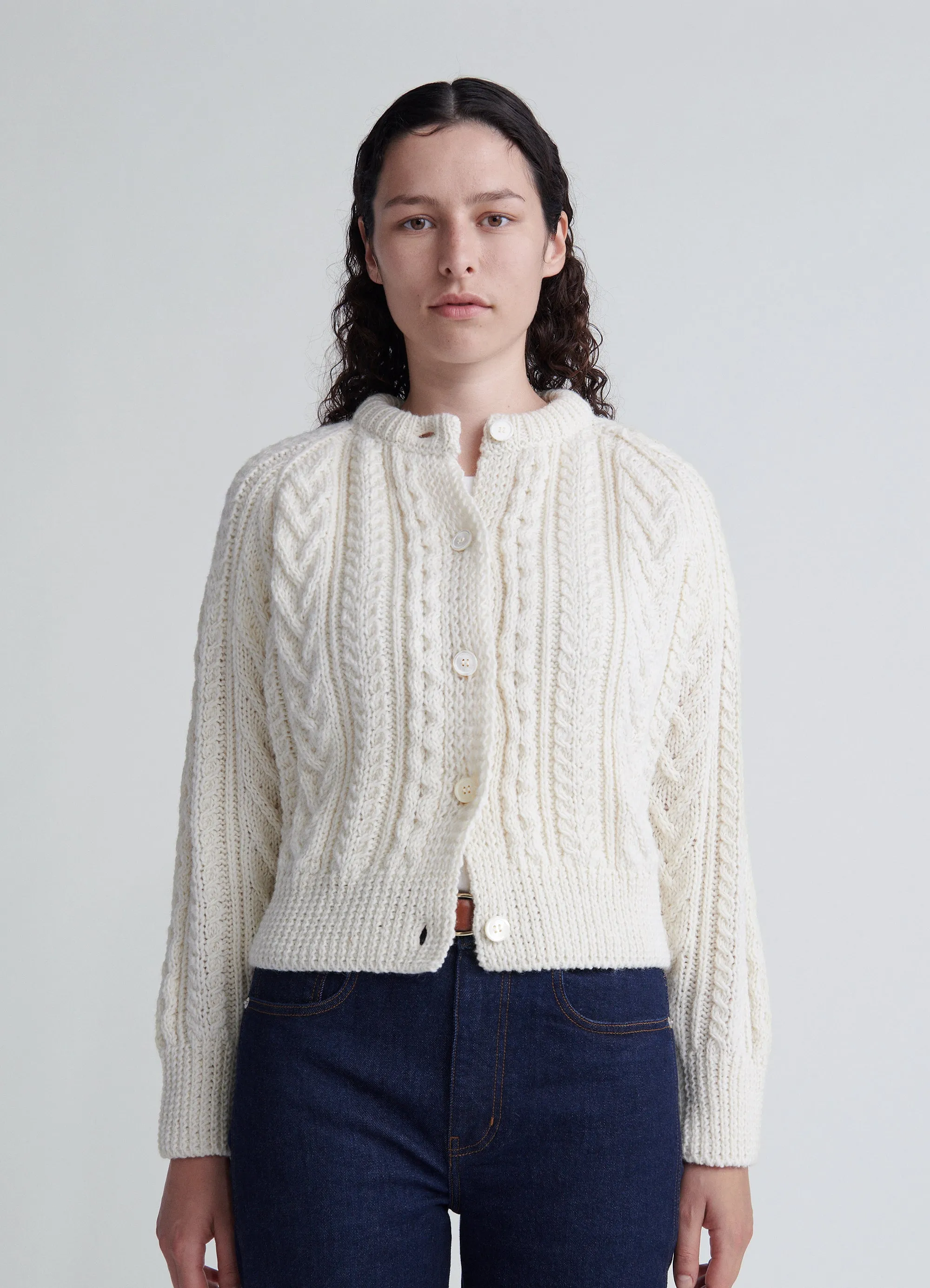 Eske Aran Cardigan in Natural