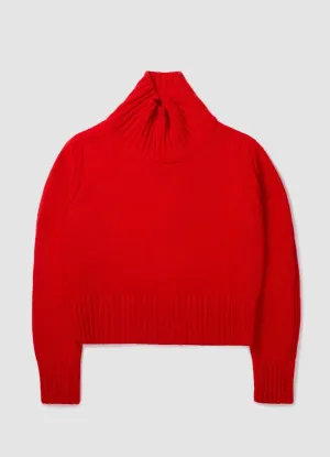 Fintra Crop High Neck in Red