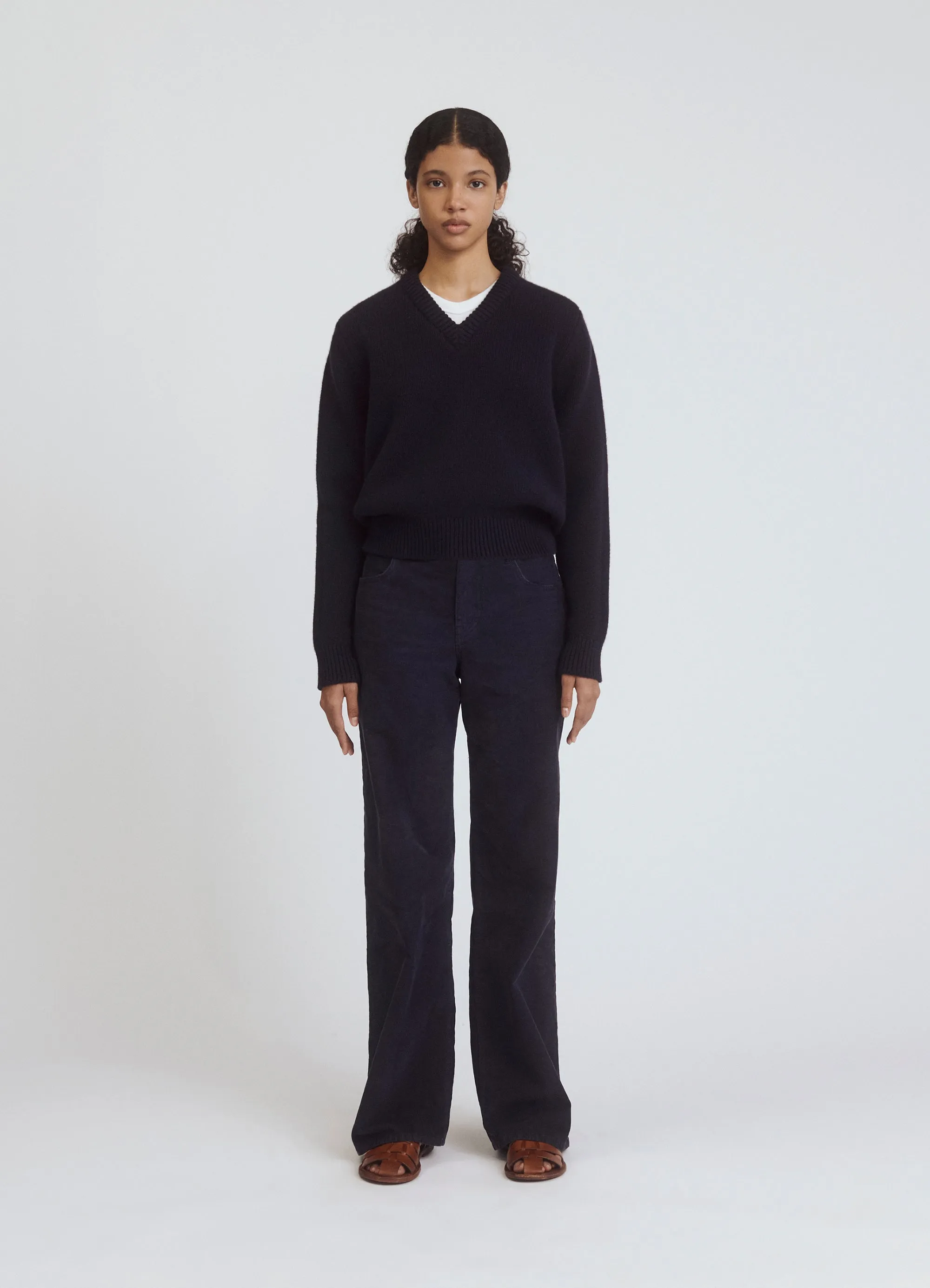 Glenn V-Neck in Dark Navy