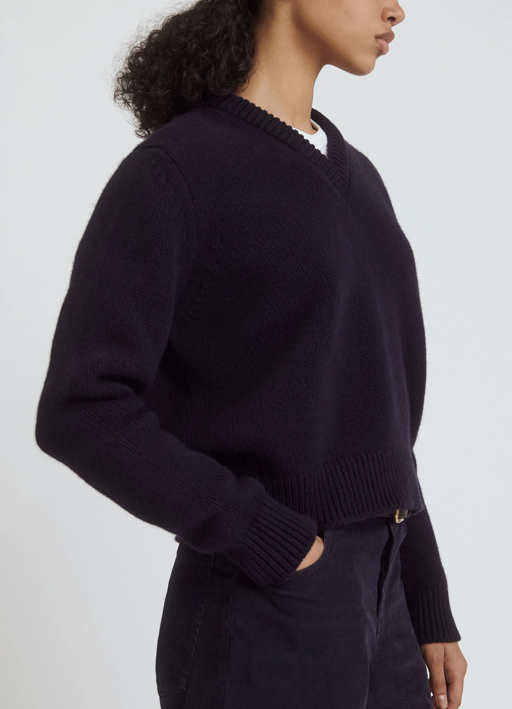 Glenn V-Neck in Dark Navy