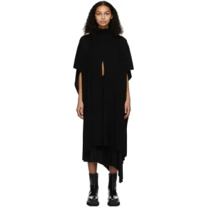 Joseph Black Cashmere Poncho Turtleneck
