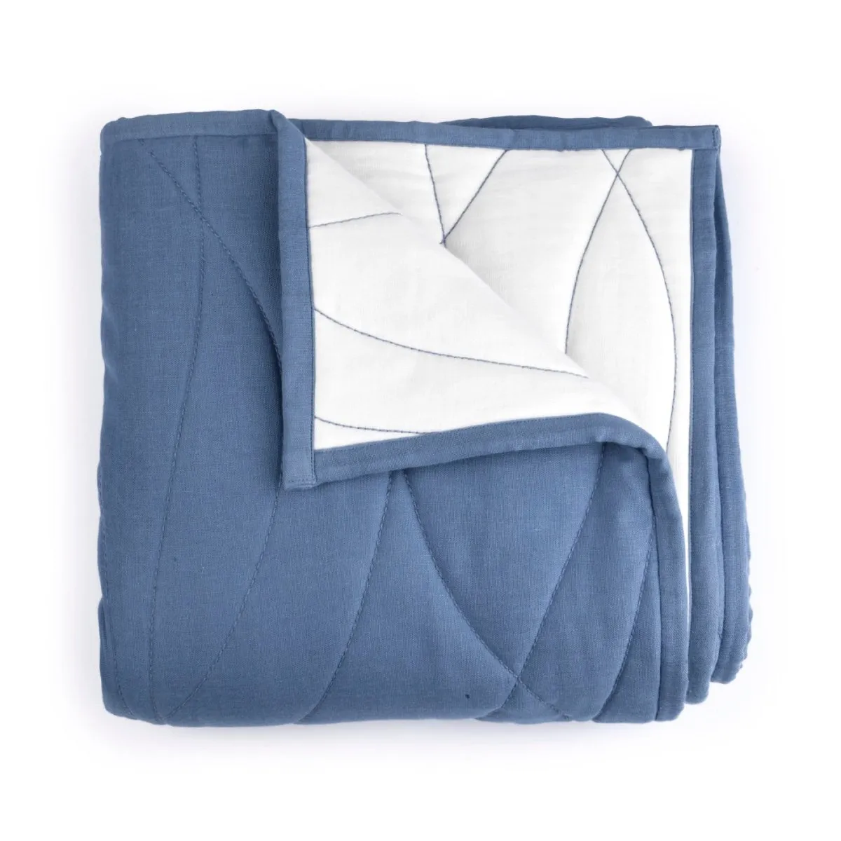 Naturally Dyed Organic Muslin Quilt- Sea of Dreams