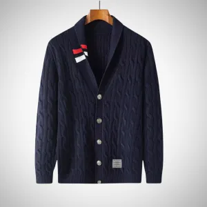 Norbert Cable Knit Wool Cardigan