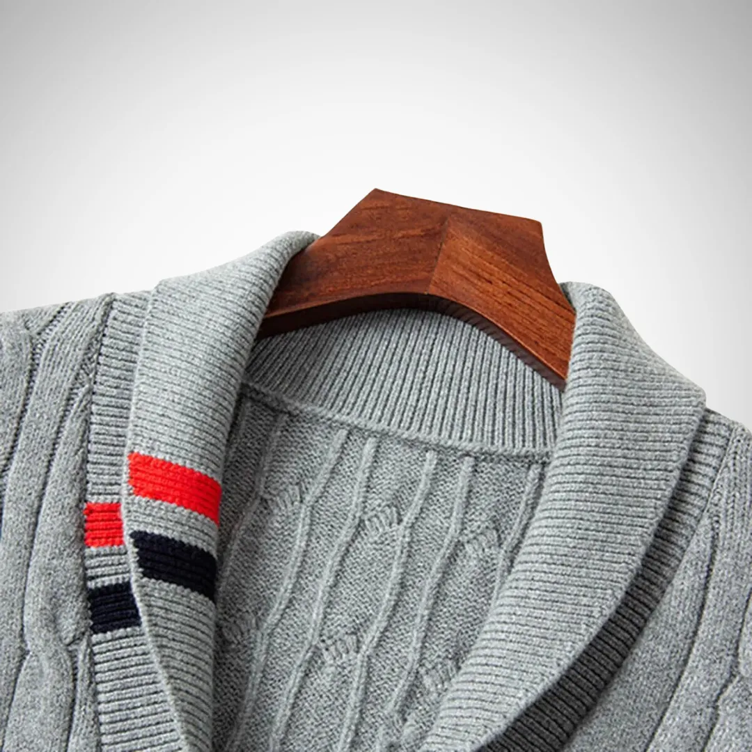 Norbert Cable Knit Wool Cardigan