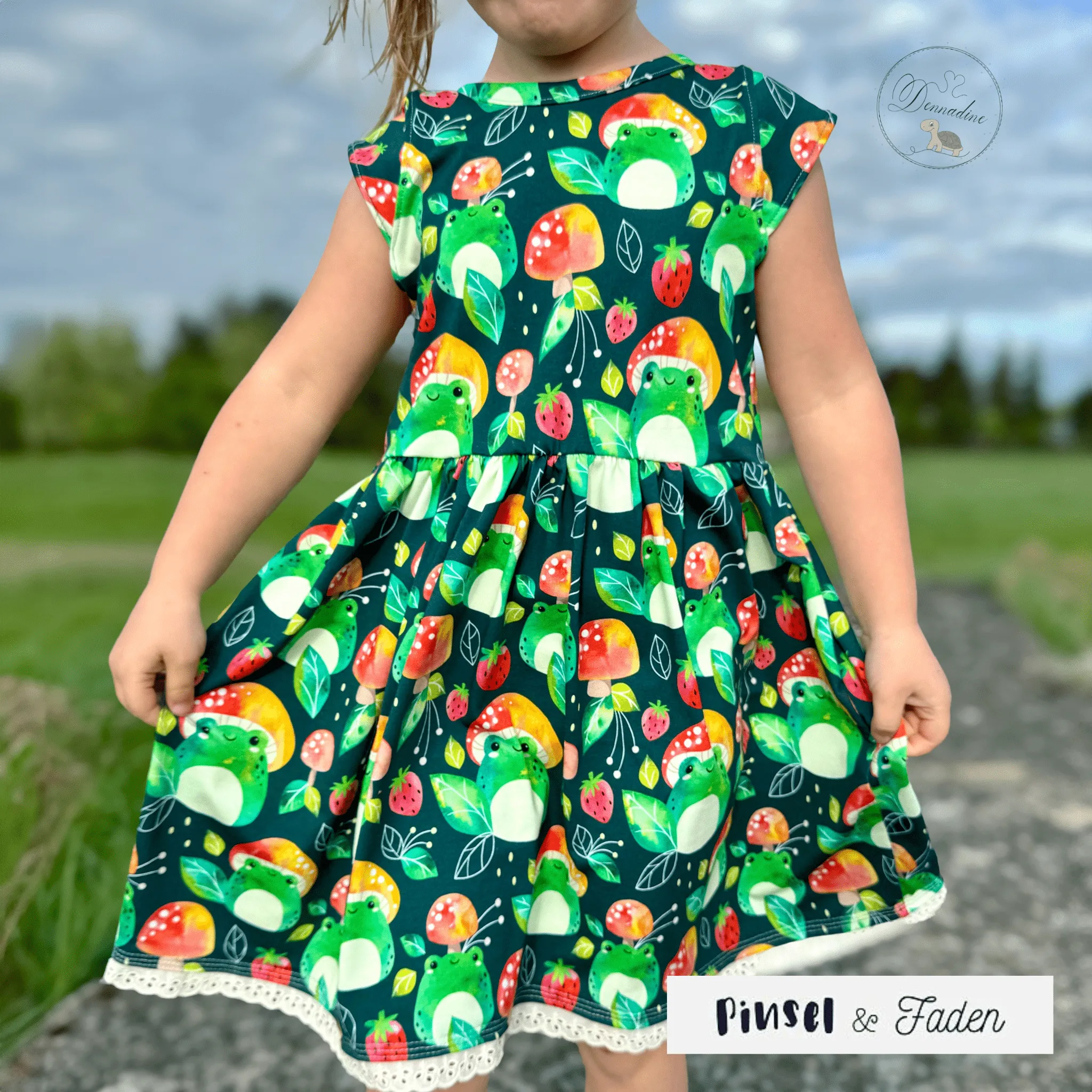 Organic Cotton Jersey Fabric - Froggies