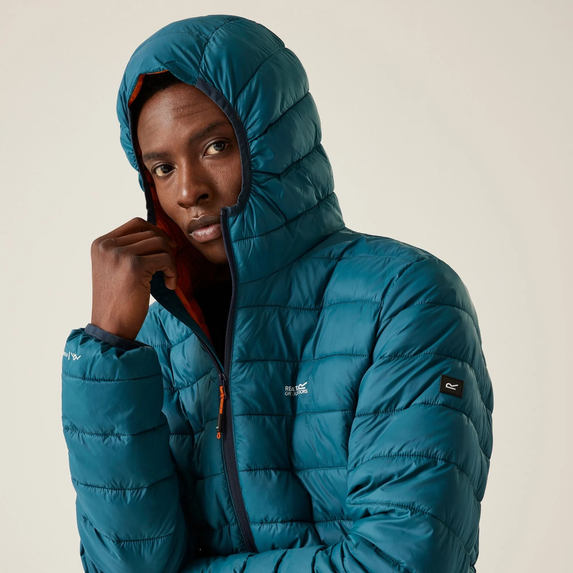 Regatta Men's Hooded Marizion Baffled Jacket Moroccan Blue Fox