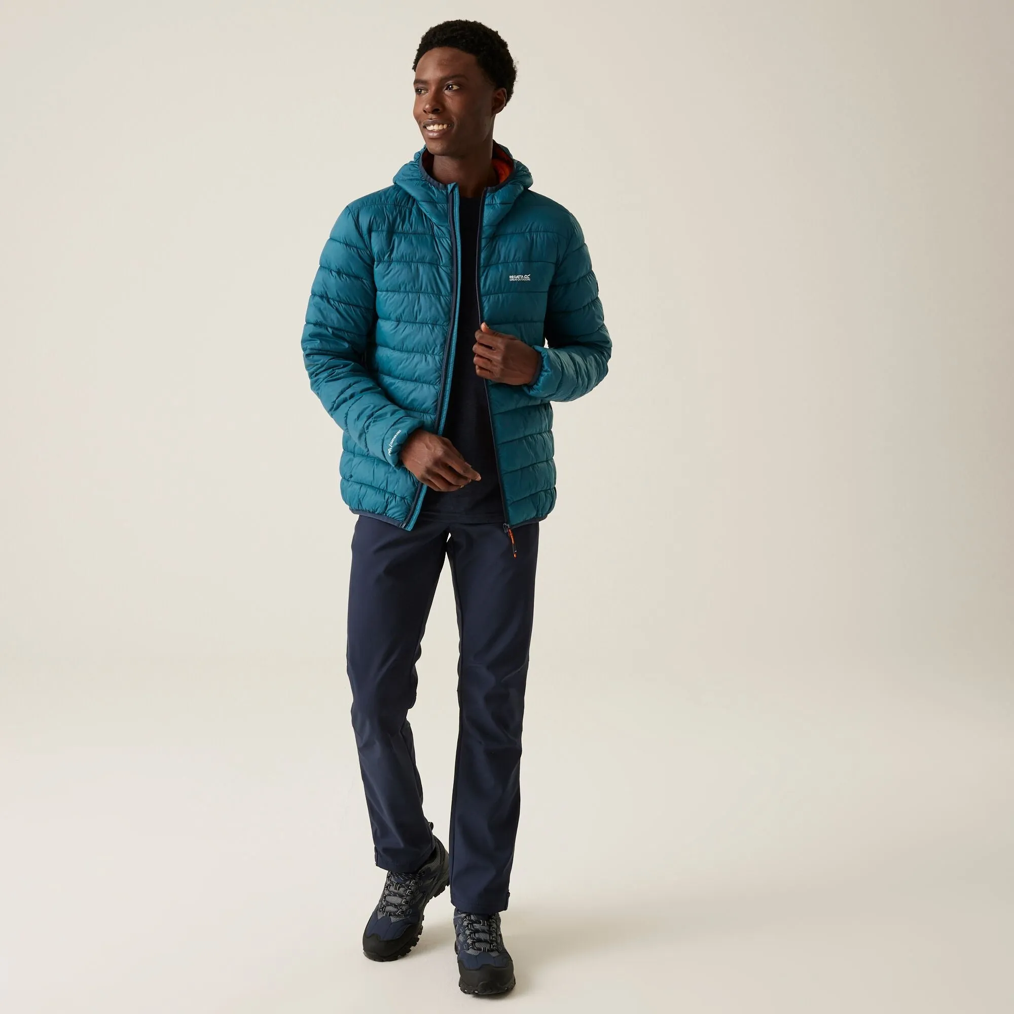 Regatta Men's Hooded Marizion Baffled Jacket Moroccan Blue Fox