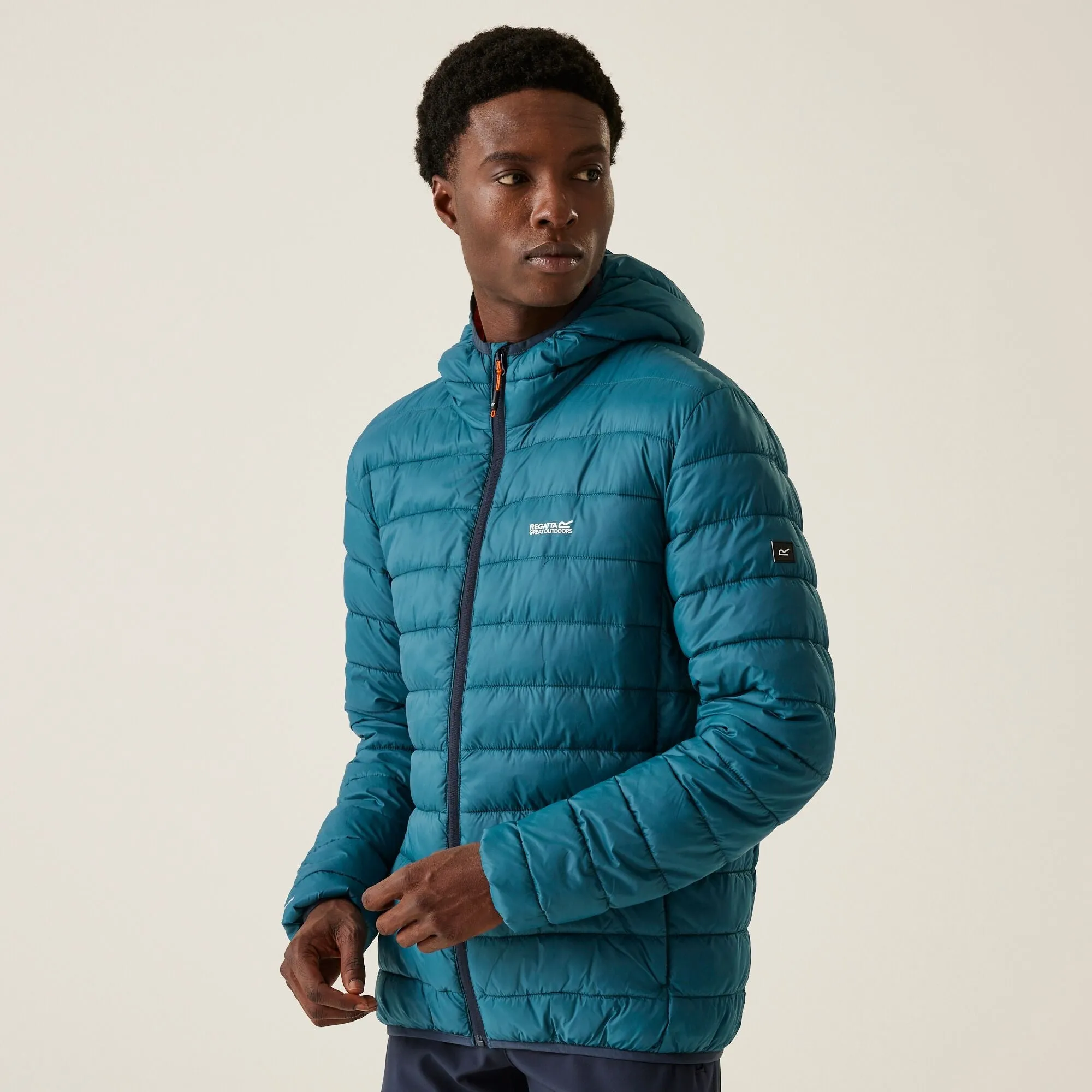 Regatta Men's Hooded Marizion Baffled Jacket Moroccan Blue Fox