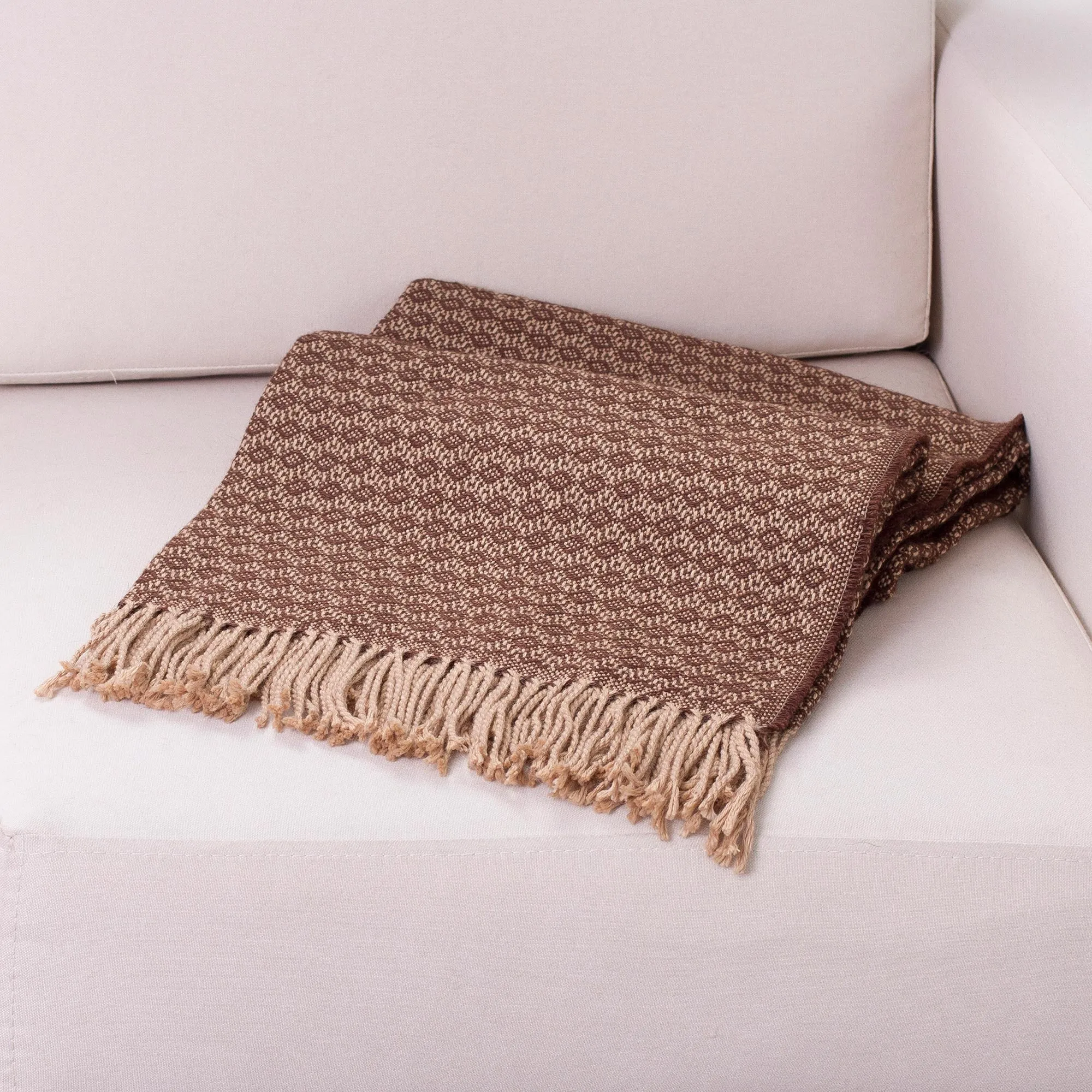 Throw - Cocoa and Cream | NOVICA